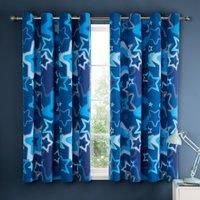 Catherine Lansfield Ombre Stars Reversible Eyelet Curtains