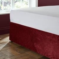 Catherine Lansfield Kingsley Matt Velvet Double Elasticated Divan Base Wrap Raspberry