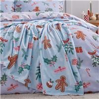 Catherine Lansfield Christmas Gingerbread Throw 130 X 170Cm