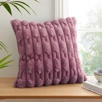 Bianca Carved Faux Fur Soft Throw Bedspread 150 x 200cm Or Cushion/Cover Pink