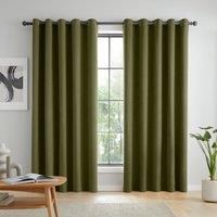 Catherine Lansfield Wilson Velvet Thermal Blackout Eyelet Curtains