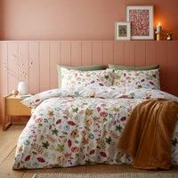 Catherine Lansfield Autumn Pumpkins Reversible King Duvet Cover Set with Pillowcases Orange