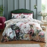 Rhs Rose Bloom 200 Thread Count Cotton Reversible Duvet Cover Set Pink