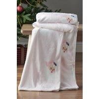 Catherine Lansfield Vintage Christmas Santa Throw 130 X 170Cm