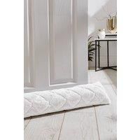 Catherine Lansfield Cosy Diamond Faux Fur Door Draught Excluder White
