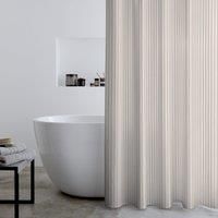 Catherine Lansfield Timeless Stripe 180x180cm Shower Curtain Natural