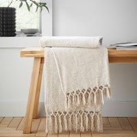 Catherine Lansfield Wilson Plain Chenille, 130x170 cm, Blanket Throw, Natural