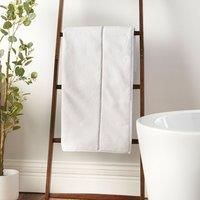 Bianca Zero Twist Satin Stitch Cotton 90x140 cm Bath Sheet White