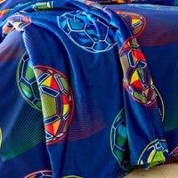 'Bright Football' Cosy Fleece Blanket Throw