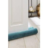 Catherine Lansfield Kingsley Matt Velvet Double Sided Under Door Draught Excluder Teal Green