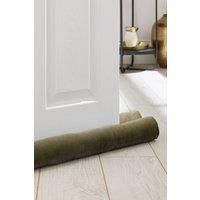 Catherine Lansfield Kingsley Matt Velvet Double Sided Under Door Draught Excluder Olive Green