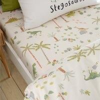 Catherine Lansfield Sleepy Dino Double Fitted Sheet Green