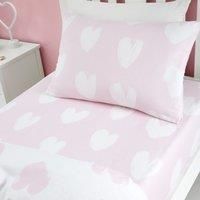 Catherine Lansfield Hearts Brushed Cotton Fitted Sheet