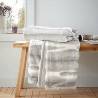 Catherine Lansfield Flint Faux Fur Throw