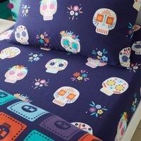 Catherine Lansfield Fiesta Sugar Skulls Halloween Fitted Sheet