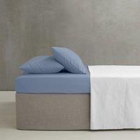 Catherine Lansfield Easy Iron Percale Combed Super King Extra Deep Fitted Sheet Blue