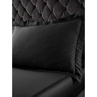 Catherine Lansfield Silky Soft Satin Oxford Pillow case Pair Black