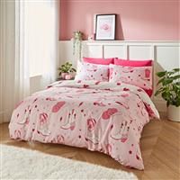 Sassy B Cowgirl Boot Reversible Single Duvet Cover Set with Pillowcases Pink