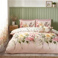 Catherine Lansfield Countryside Floral Reversible Single Duvet Cover Set with Pillowcase Pink