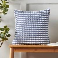 Catherine Lansfield Stab Stitch 43x43cm Cushion Blue