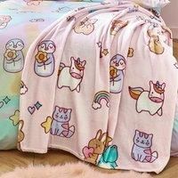 Catherine Lansfield Kids Forever Together Cosy Fleece 130x170cm Blanket Throw Pastel