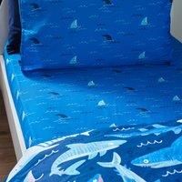 Jawsome Shark Children's Bedding In Blue Duvet Cover, Or Curtains, Or Cushion