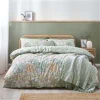 Catherine Lansfield Forest Blossom Reversible Single Duvet Cover Set with Pillowcase Green