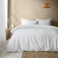 Pineapple Elephant Muscat Waffle Duvet Cover Bedding Set White
