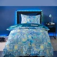 Gamer Teenager's Bedding Range In Grey By Catherine Lansfield