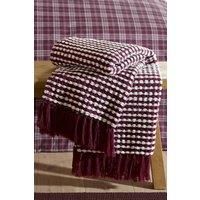 Catherine Lansfield Stab Stitch 125x150cm Blanket Throw Plum