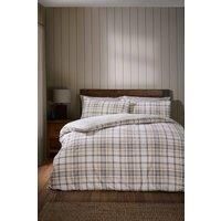 Catherine Lansfield Cosy Sherpa Check Duvet Set- Single