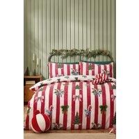 Catherine Lansfield Christmas Stripe Polycotton Duvet Cover & Pillowcase Set