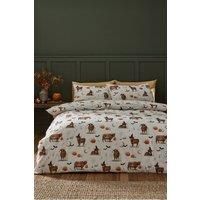 Catherine Lansfield Halloween Highland Cow Duvet Set