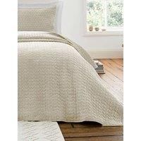Bianca Attica Velvet Bedspread 240x260cm Or Matching Pillowshams Natural