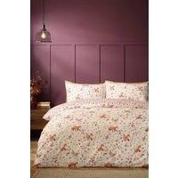 Catherine Lansfield Woodland Fox So Soft Reversible Duvet Cover Set Natural