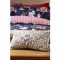 Catherine Lansfield Christmas Ski Village Embroidered Rectangular Cushion