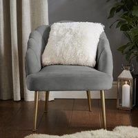 Catherine Lansfield Cuddly Deep Pile Faux Fur 45x45cm Cushion Cream