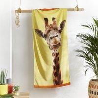 Catherine Lansfield Giraffe 76X160 cm Beach Towel Yellow