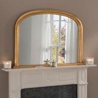 Yearn Contemporary Overmantle Mirror 112x77cm Gold Effect Gold Effect
