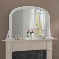 Yearn Decorative Overmantle Mirror 122x77cm White White