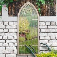 Willow Distressed Arched Window Indoor Outdoor Full Length Wall Mirror