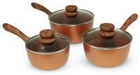 Copper Stone Pans: Saucepans (6 pcs)