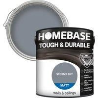 Homebase Tough & Durable Matt Paint - Stormy Sky 2.5L