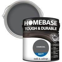 Homebase Tough & Durable Matt Paint - Charcoal 2.5L