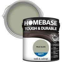 Homebase Tough & Durable Matt Paint - Pale Olive 2.5L