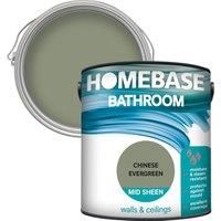 Homebase Bathroom Mid Sheen Paint - Chinese Evergreen 2.5L