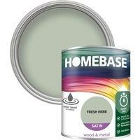 Homebase Interior Quick Dry Satin Paint - Fresh Herb 750ml