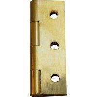 Butt Hinge Solid Drawn 50mm Polished Brass - 2 Pack