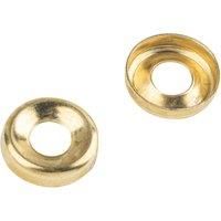 Homebase Brass Plated Screw Cup Washer 6mm 20 Pack