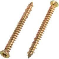 Homebase Yellow Zinc Plated Concrete Screw 7.5X80mm 65 Pack
